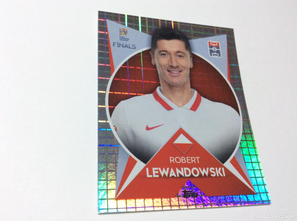 Cromos de F&uacute;tbol: 49 Robert Lewandowski Cromo Sticker The Road to UEFA Nations League Finals 2022 2023 22 23 Topps