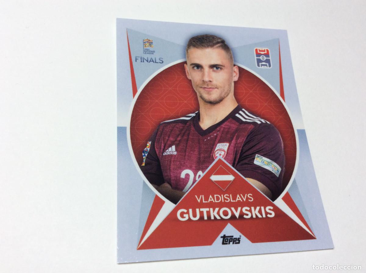 Cromos de F&uacute;tbol: 52 Vladislavs Gutkovskis Cromo Sticker The Road to UEFA Nations League Finals 2022 2023 22 23 Topps