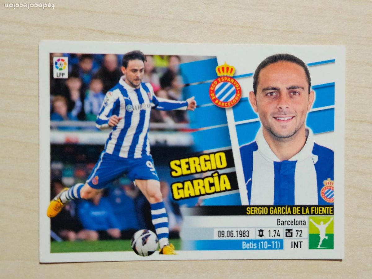 Cromos de Futebol: CROMO N&ordm; 16 SERGIO GARCIA - ESTE 2013 14 - 13 14 - CROMO SIN PEGAR - ESPANYOL