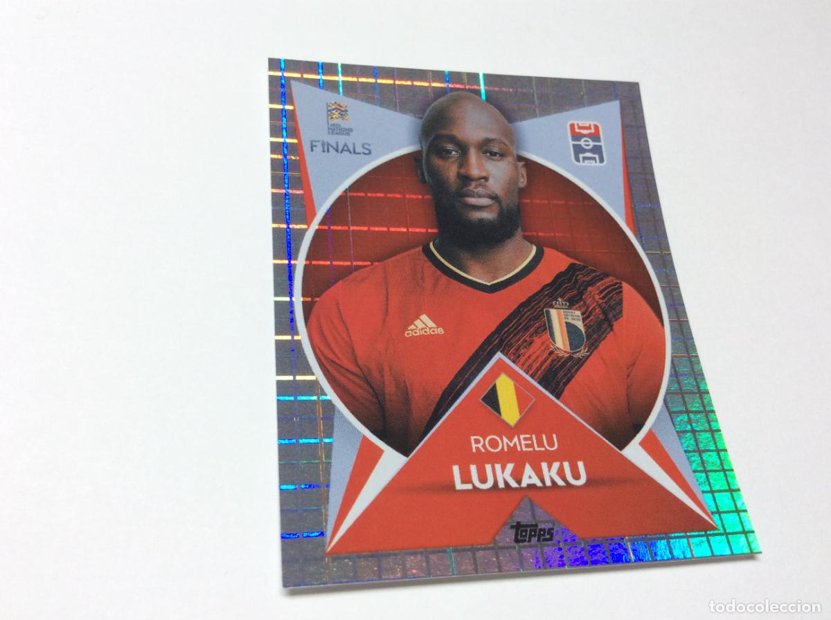 Cartes &agrave; collectionner de Football: 58 Romelu Lukaku Cromo Sticker The Road to UEFA Nations League Finals 2022 2023 22 23 Topps