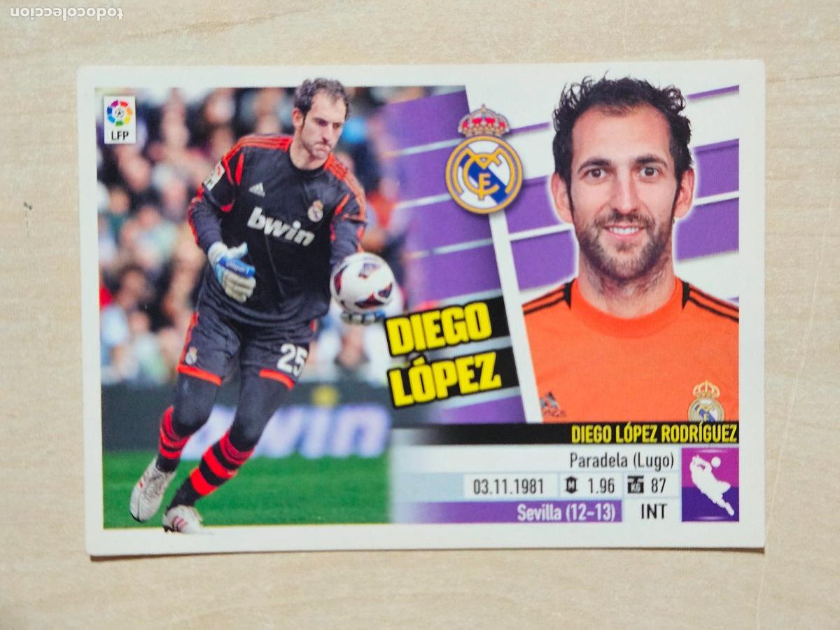 Cromos de F&uacute;tbol: CROMO N&ordm; 2 DIEGO LOPEZ - ESTE 2013 14 - 13 14 - CROMO SIN PEGAR - REAL MADRID
