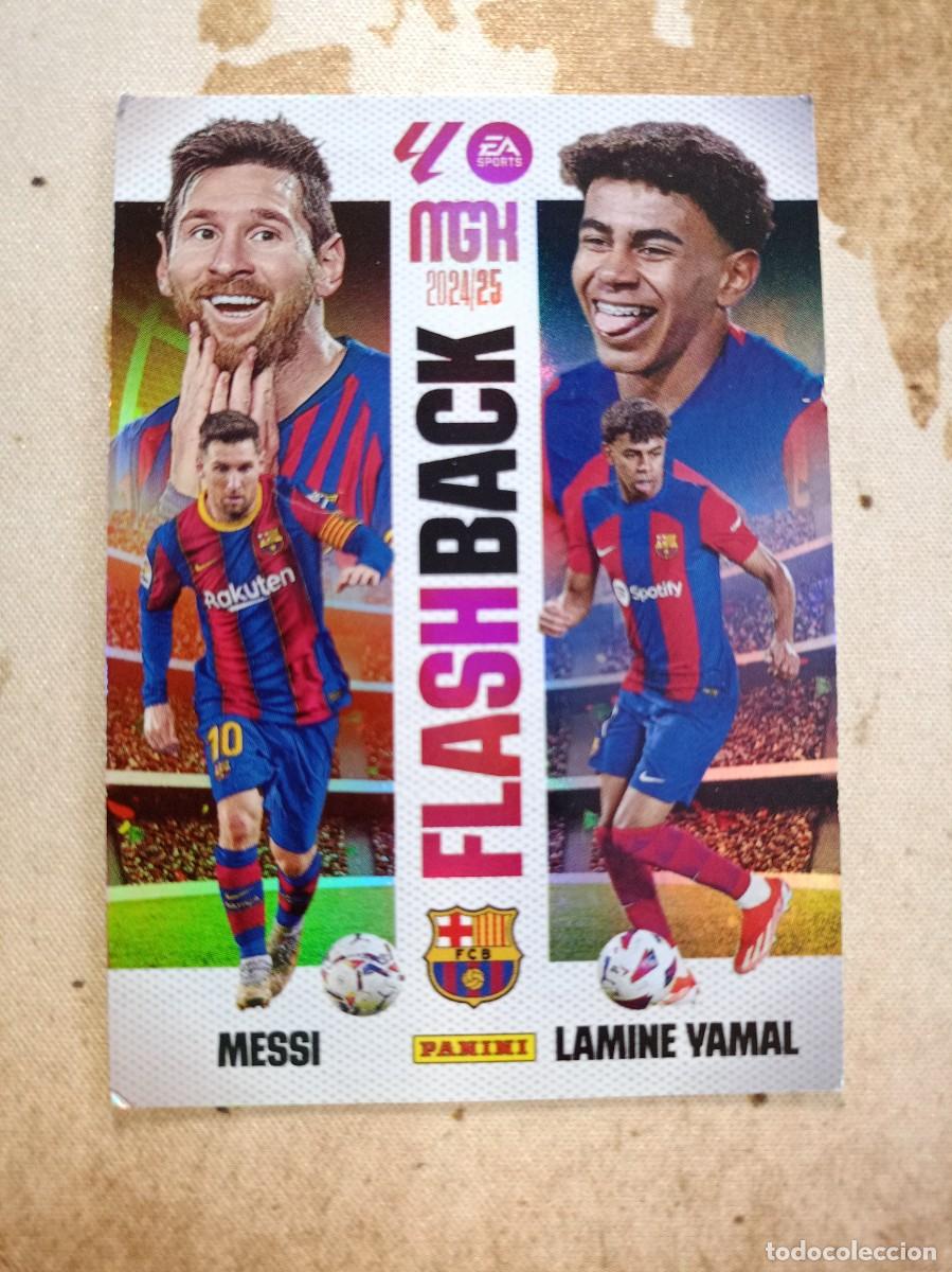 Cromos de F&uacute;tbol: # Flashback 429 MESSI / LAMINE YAMAL Megacracks 2024-25