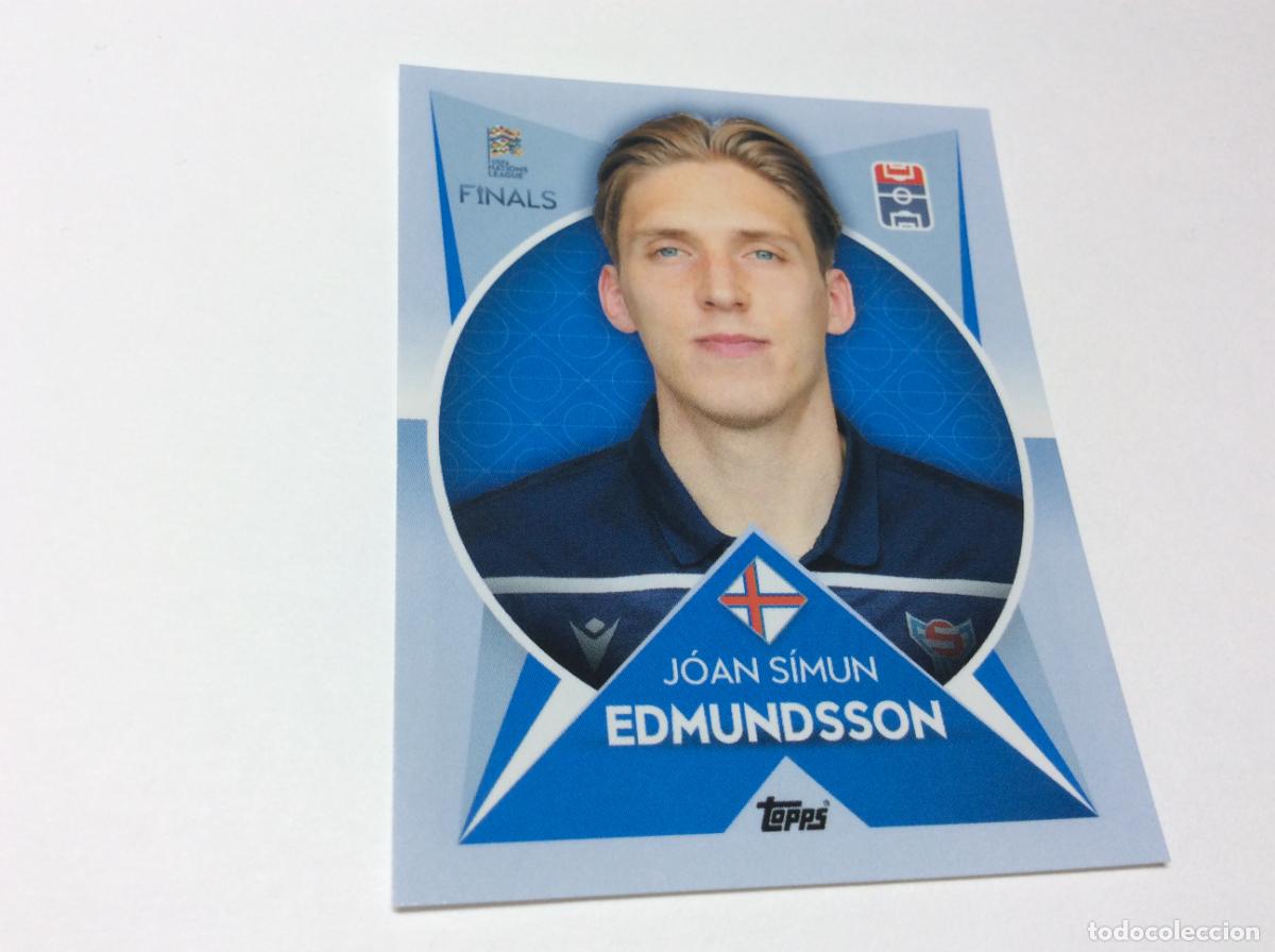 Cromos de F&uacute;tbol: 76 J&oacute;an S&iacute;mun Edmundsson Sticker The Road to UEFA Nations League Finals 2022 2023 22 23 Topps