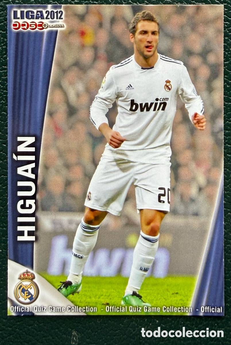 Fu&szlig;ball-Sticker: 48 HIGUAIN REAL MADRID FICHAS ALBUM MUNDICROMO 2011 2012 11 12