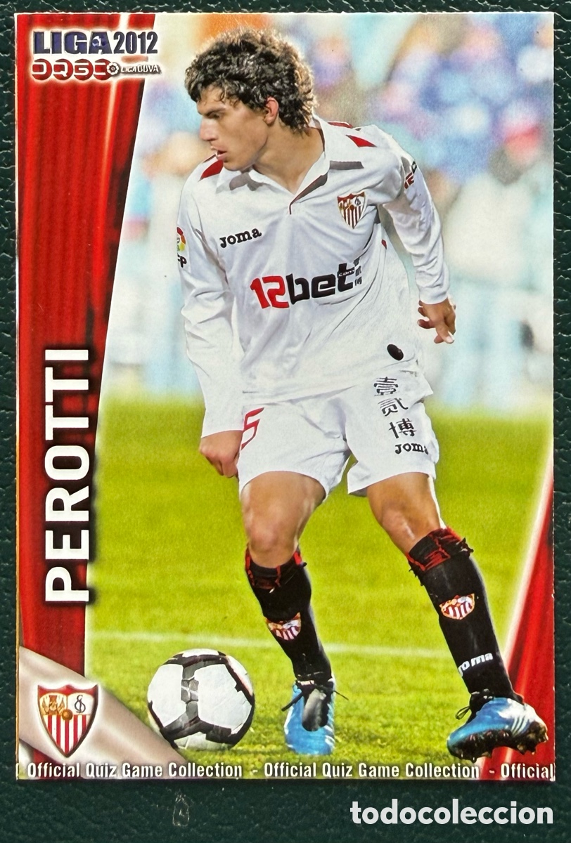 Fu&szlig;ball-Sticker: 126 PEROTTI SEVILLA FC FICHAS ALBUM MUNDICROMO 2011 2012 11 12