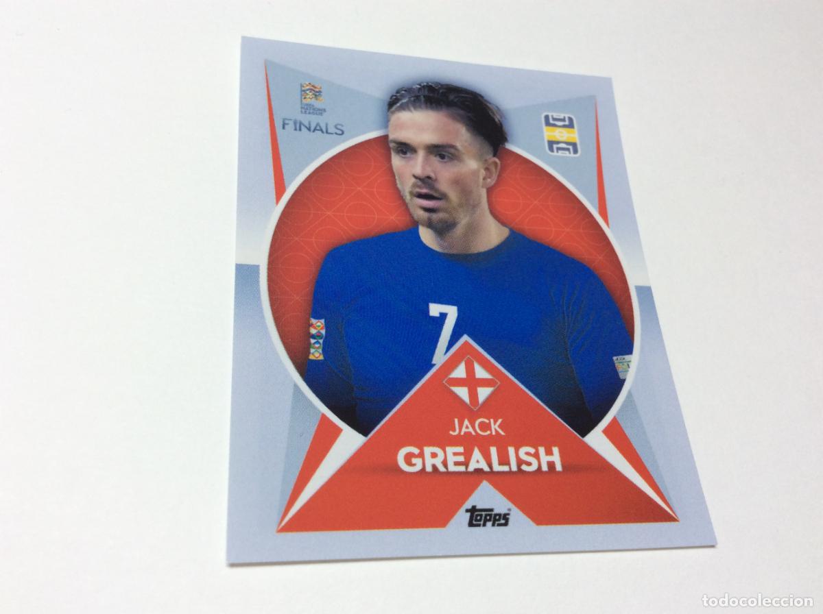 Cromos de F&uacute;tbol: 78 Jack Grealish Cromo Sticker The Road to UEFA Nations League Finals 2022 2023 22 23 Topps