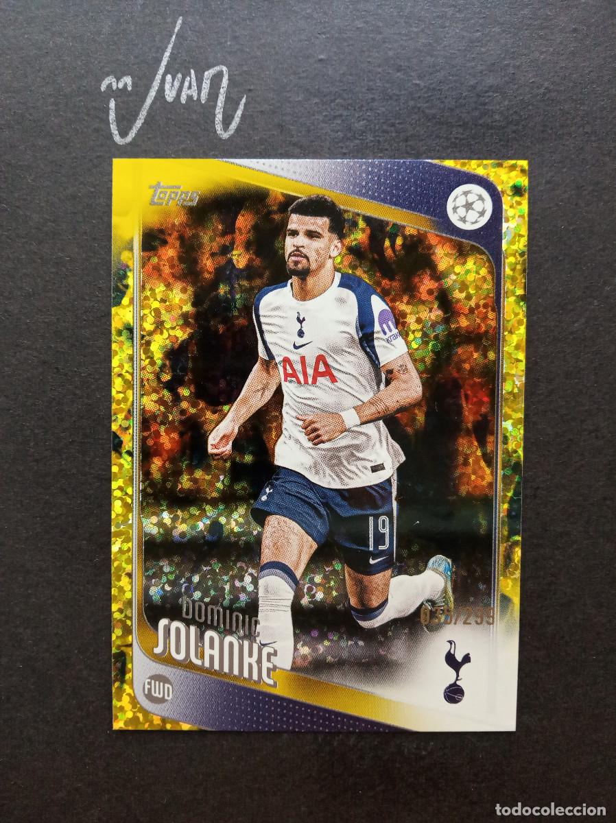 Cromos de Futebol: NUMERADA A #/299 YELLOW INFERNO HOLO SOLANKE TOTTENHAM HOTSPUR ⚽ TOPPS &reg; FLAGSHIP 2025 2026 25 26