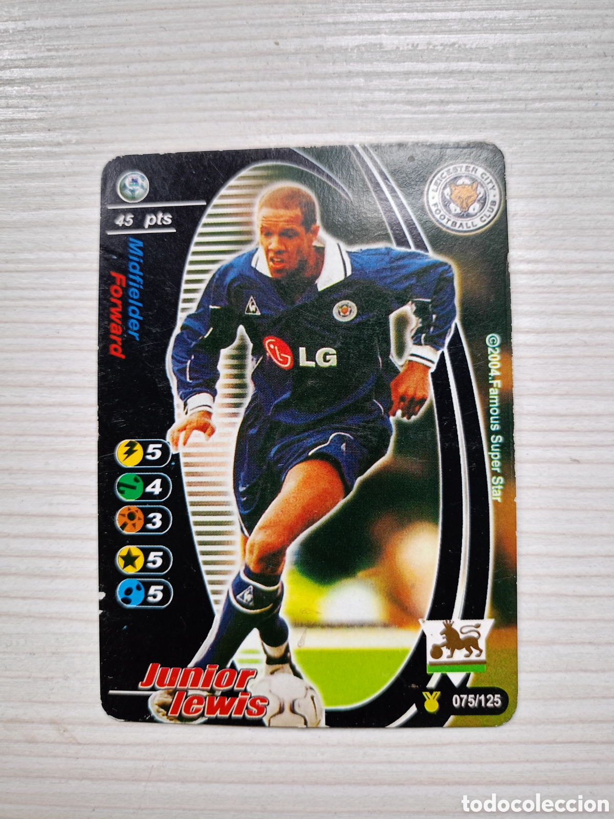 Cromos de F&uacute;tbol: FAMOUS SUPER STAR-SUPERSTAR JUNIOR LEWIS (LEICESTER) LIGA INGLESA-PREMIER LEAGUE