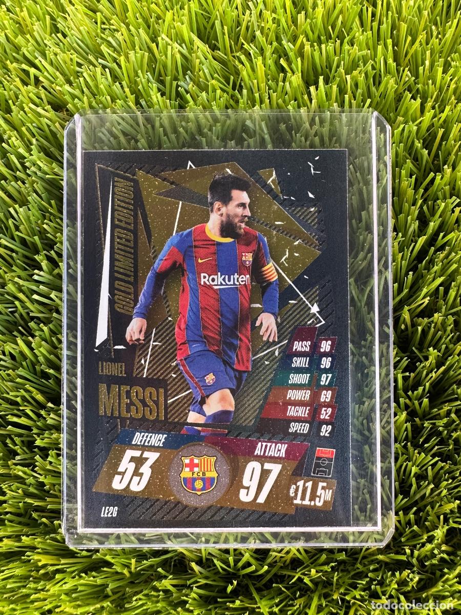 Figurine di Calcio: N&ordm; LE2 Lionel Messi Limited Edition Gold FC Barcelona Match Attax 20 21