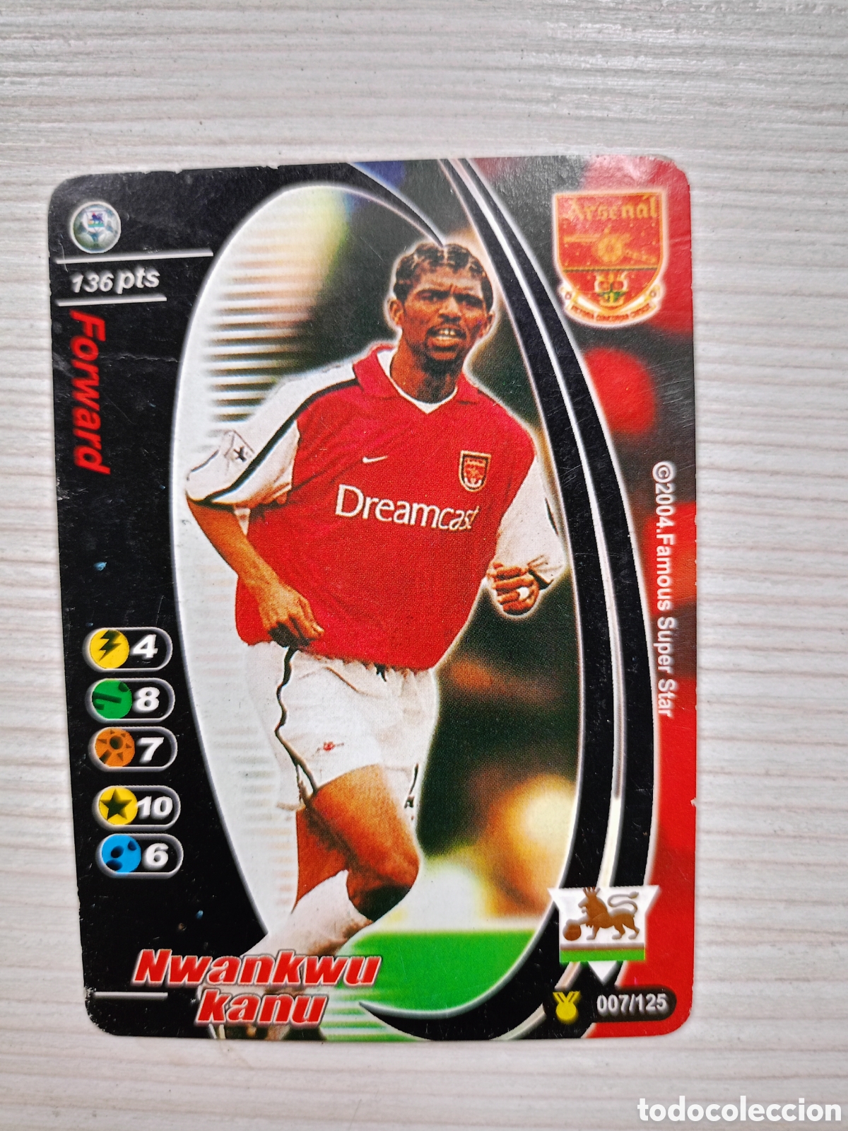 Cromos de F&uacute;tbol: FAMOUS SUPER STAR-SUPERSTAR NWANKWU KANU (ARSENAL) LIGA INGLESA-PREMIER LEAGUE