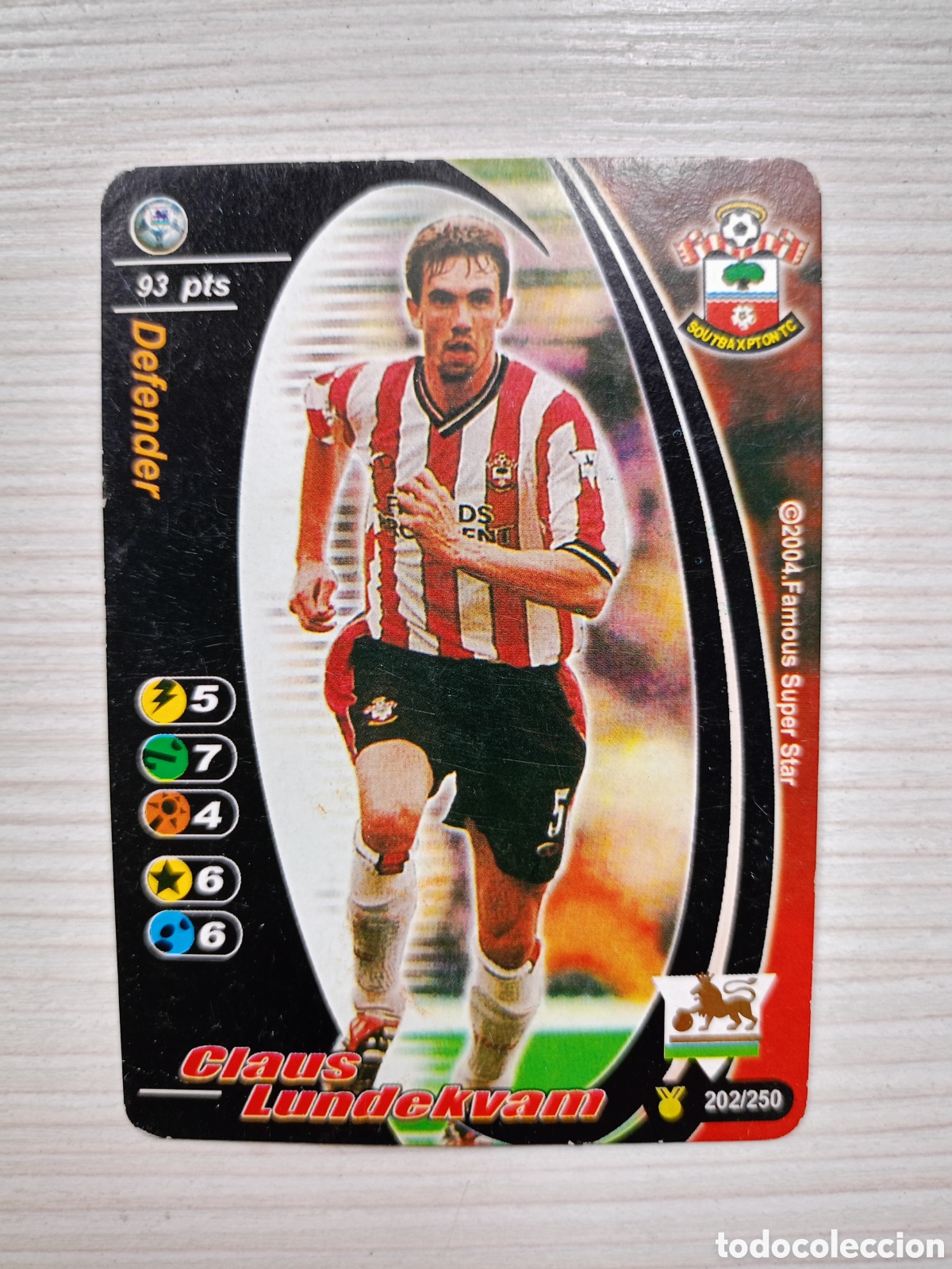 Cromos de Futebol: 202. CLAUS LUNDEKVAM - SOUTHAMPTON