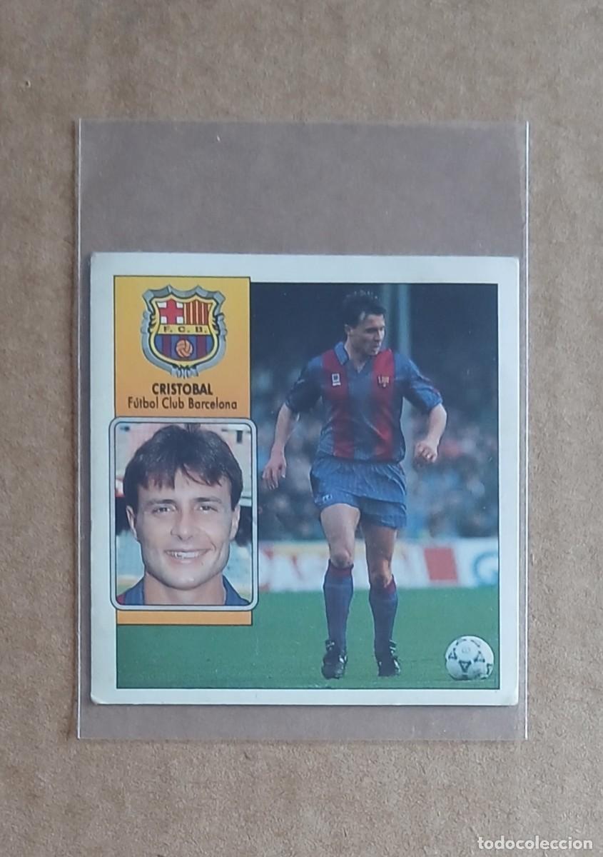 Fu&szlig;ball-Sticker: CROMO DE CRIST&Oacute;BAL BAJA BARCELONA EDICIONES ESTE LIGA 92-93. Nuevo y sin pegar.