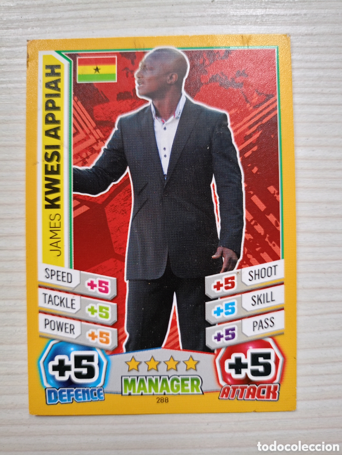Cromos de F&uacute;tbol: 288. JAMES KWESI APPIAH - GHANA - MANAGER
