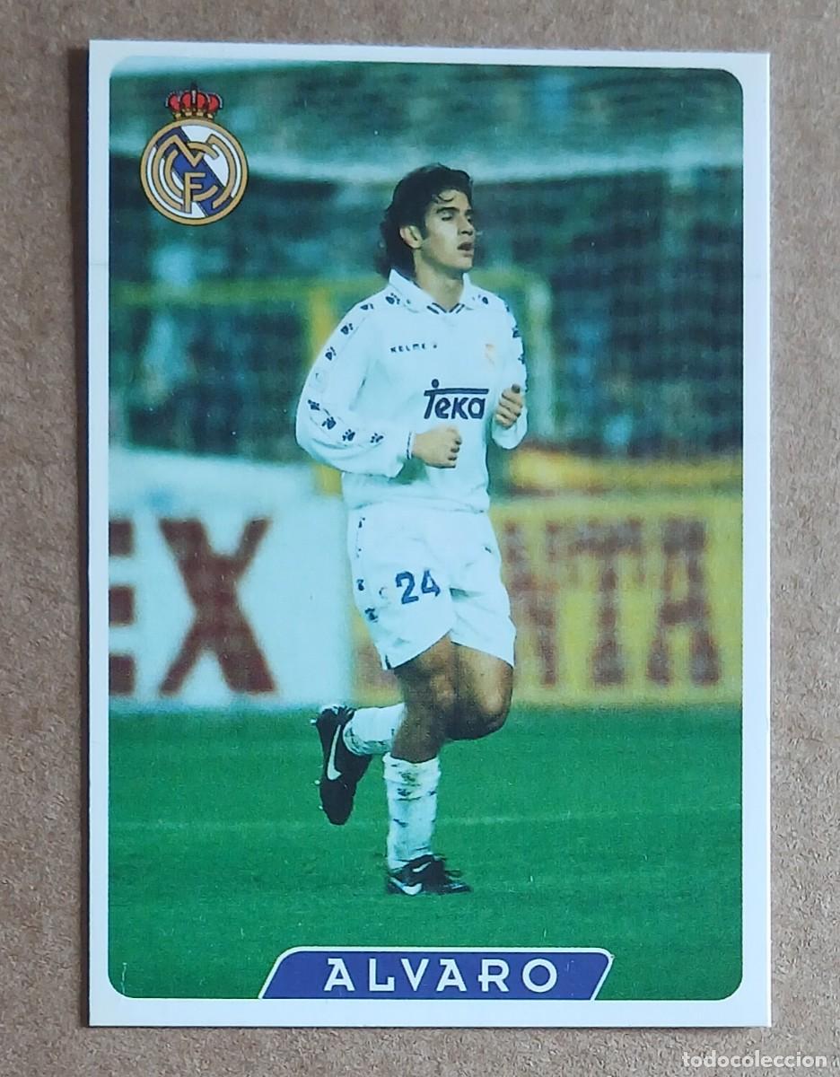 Fu&szlig;ball-Sticker: &Uacute;LTIMA HORA II n&ordm; 18 &Aacute;LVARO REAL MADRID MUNDICROMO LIGA 95-96. Nuevo.