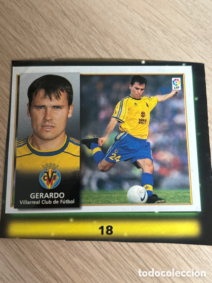 Cromos de F&uacute;tbol: GERARDO VILLARREAL CF, FICHAJE 18 LIGA ESTE 1998 1999 98 99 RECORTADO