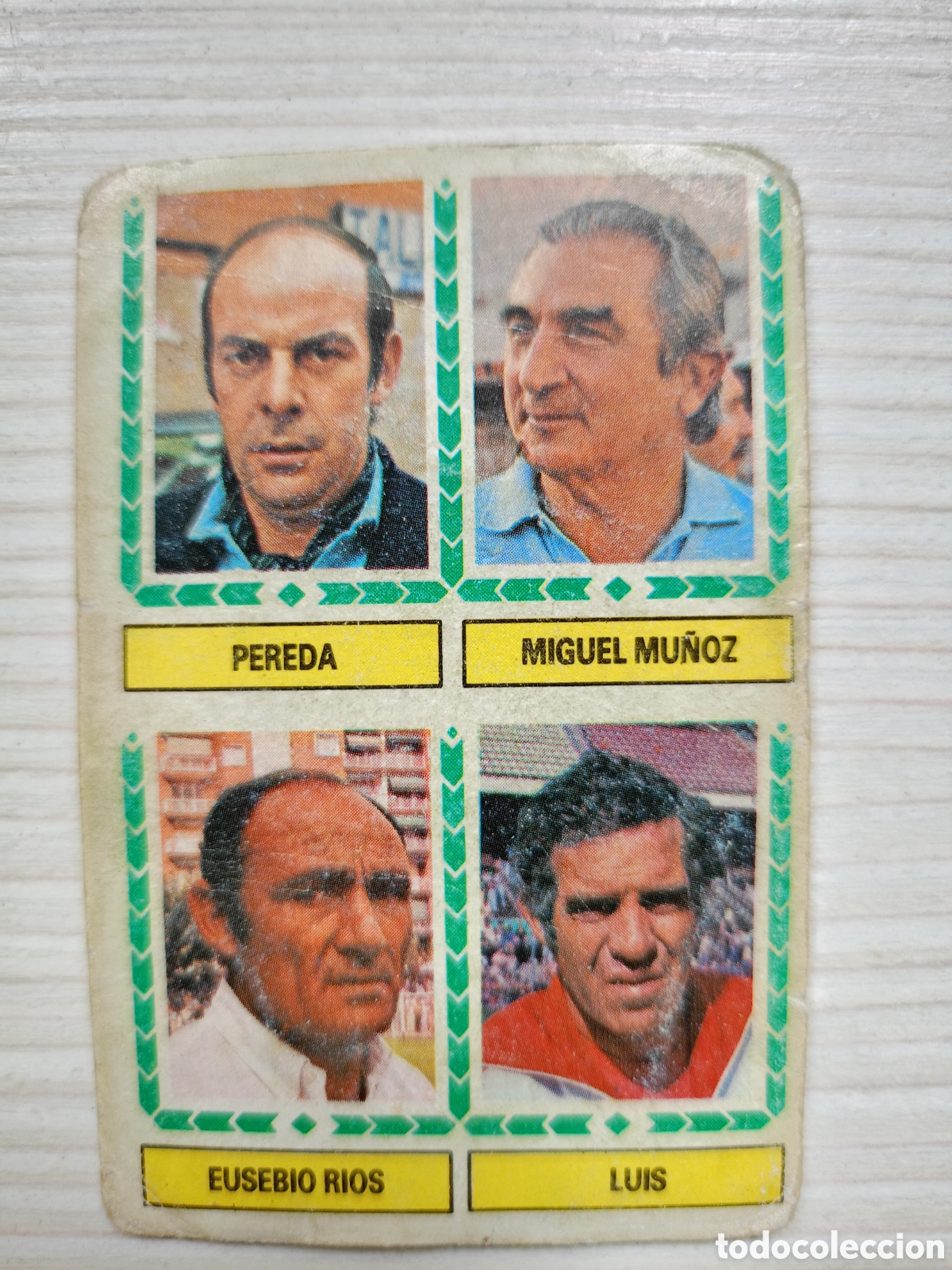 Cromos de F&uacute;tbol: L1 PEREDA - MIGUEL MU&Ntilde;OZ - EUSEBIO RIOS - LUIS ENTRENADORES LIGA ESTE 1983/84 83 84
