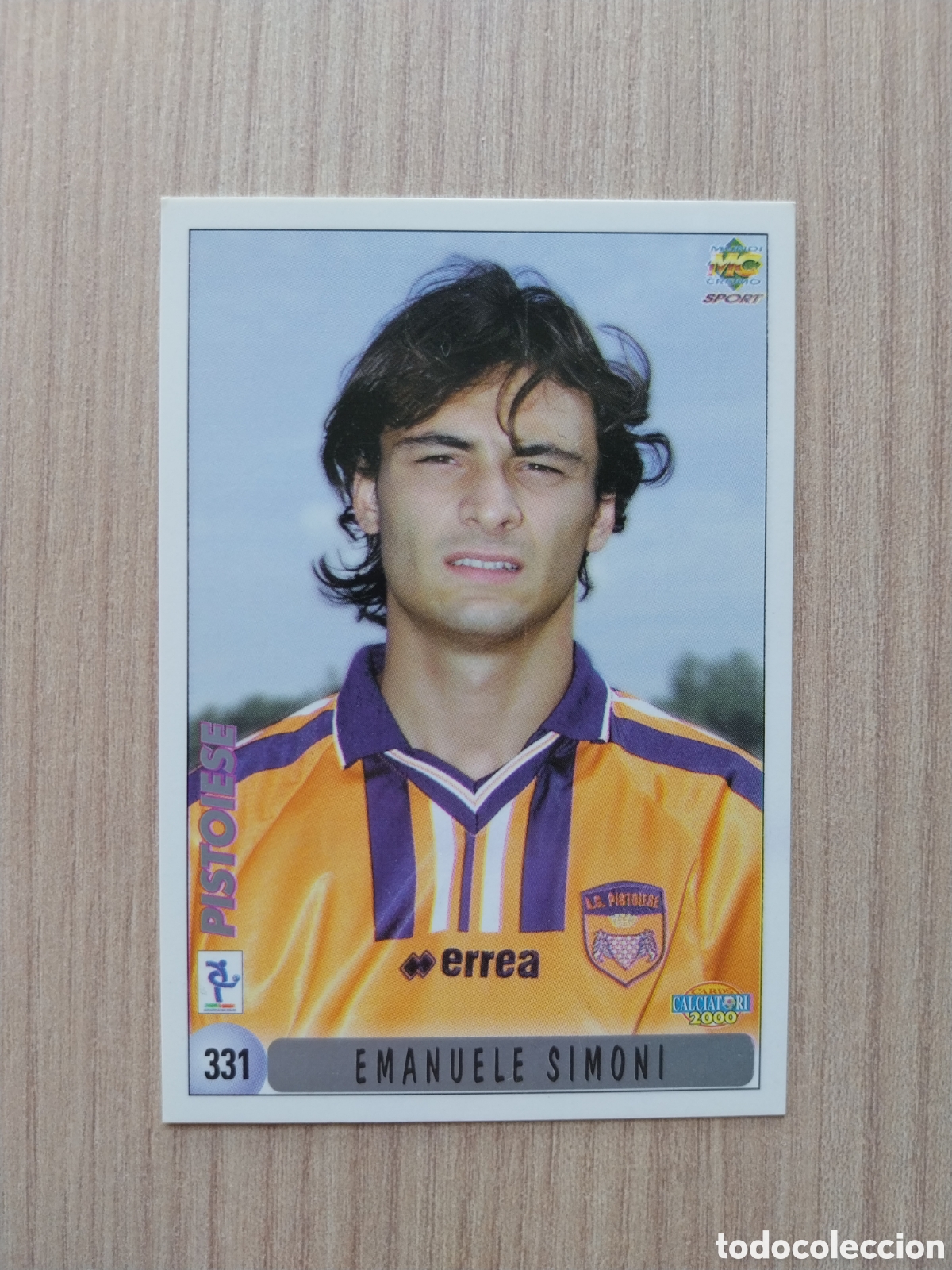 Cromos de F&uacute;tbol: EMANUELE SIMONI DAVID BIANCHINI N&deg; 331 CALCIATORI 1999 2000 99 00 PISTOIESE MUNDICROMO ITALIA F&Uacute;TBOL