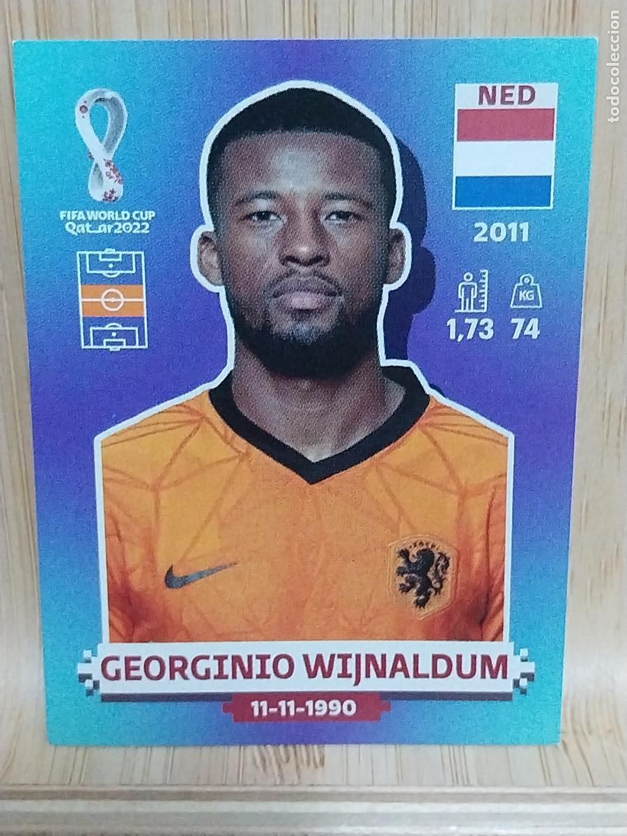 Cromos de F&uacute;tbol: WIJNALDUM NEDERLANDER NED 15 QATAR 2022 CROMO SIN PEGAR NUNCA ORIGINAL