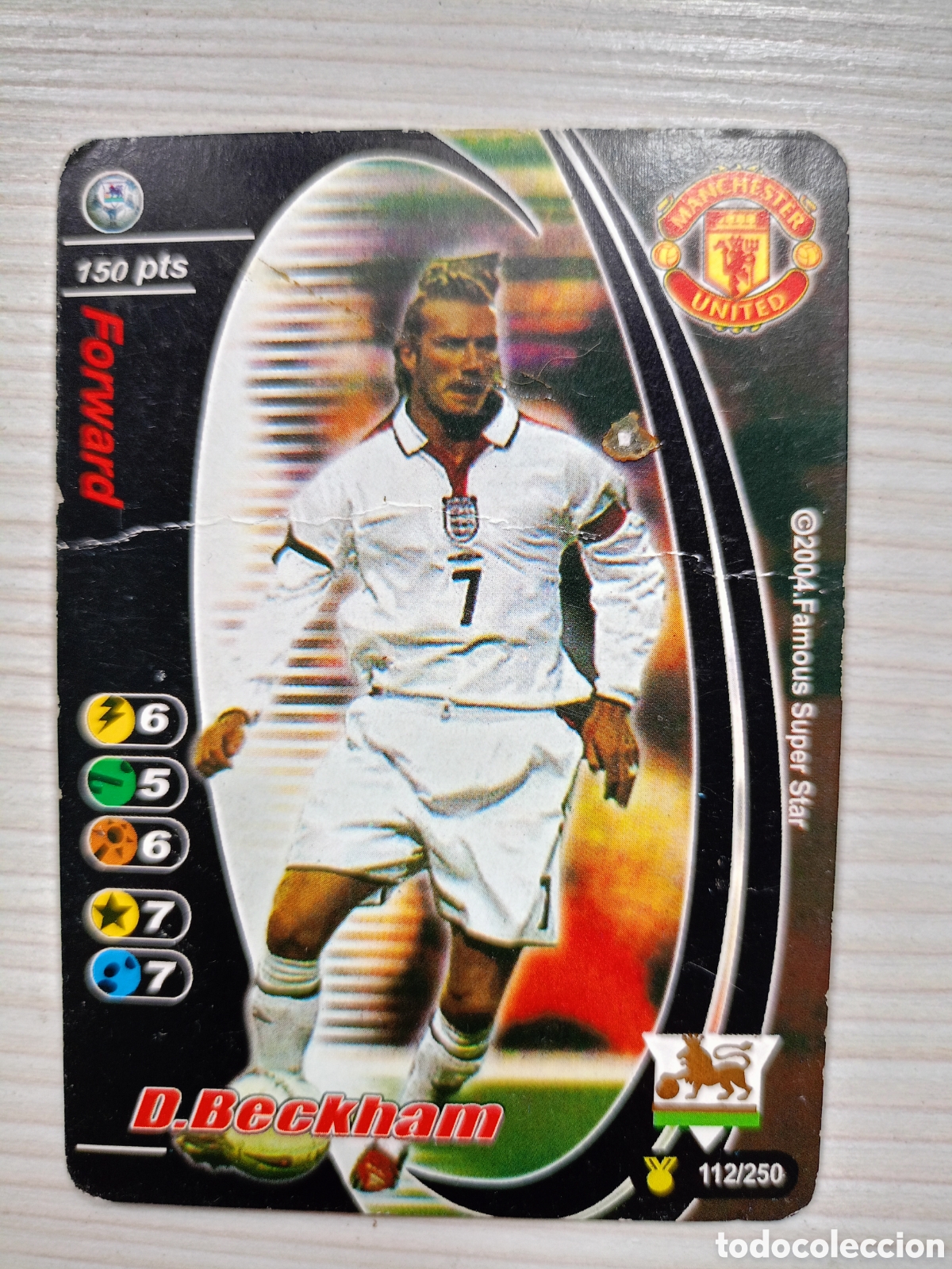 Cromos de F&uacute;tbol: FAMOUS SUPER STAR-SUPERSTAR D.Beckham Manchester United LIGA INGLESA-PREMIER LEAGUE