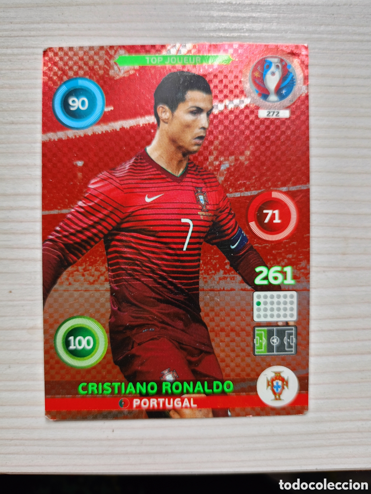 Cromos de F&uacute;tbol: CRISTIANO RONALDO #272, EURO 2016, ADRENALYN, PANINI