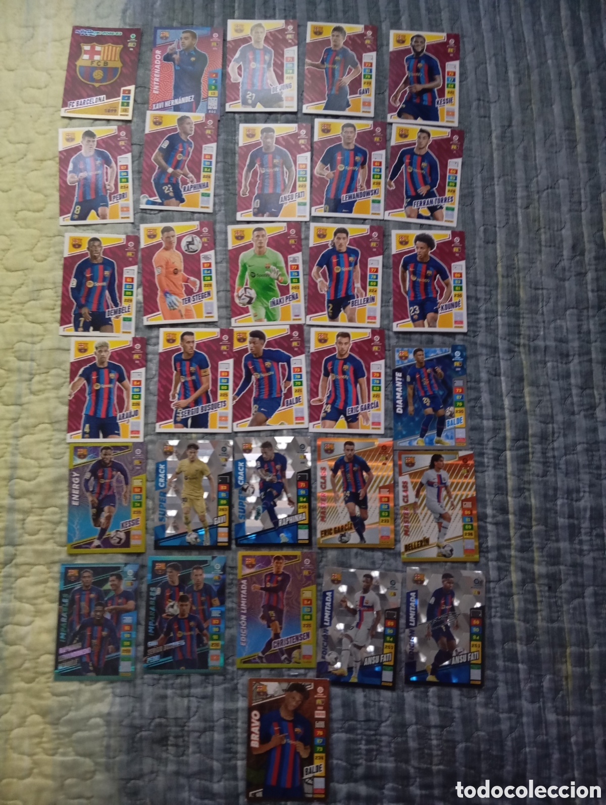 Cromos de F&uacute;tbol: Lote Barcelona adrenalyn 2022