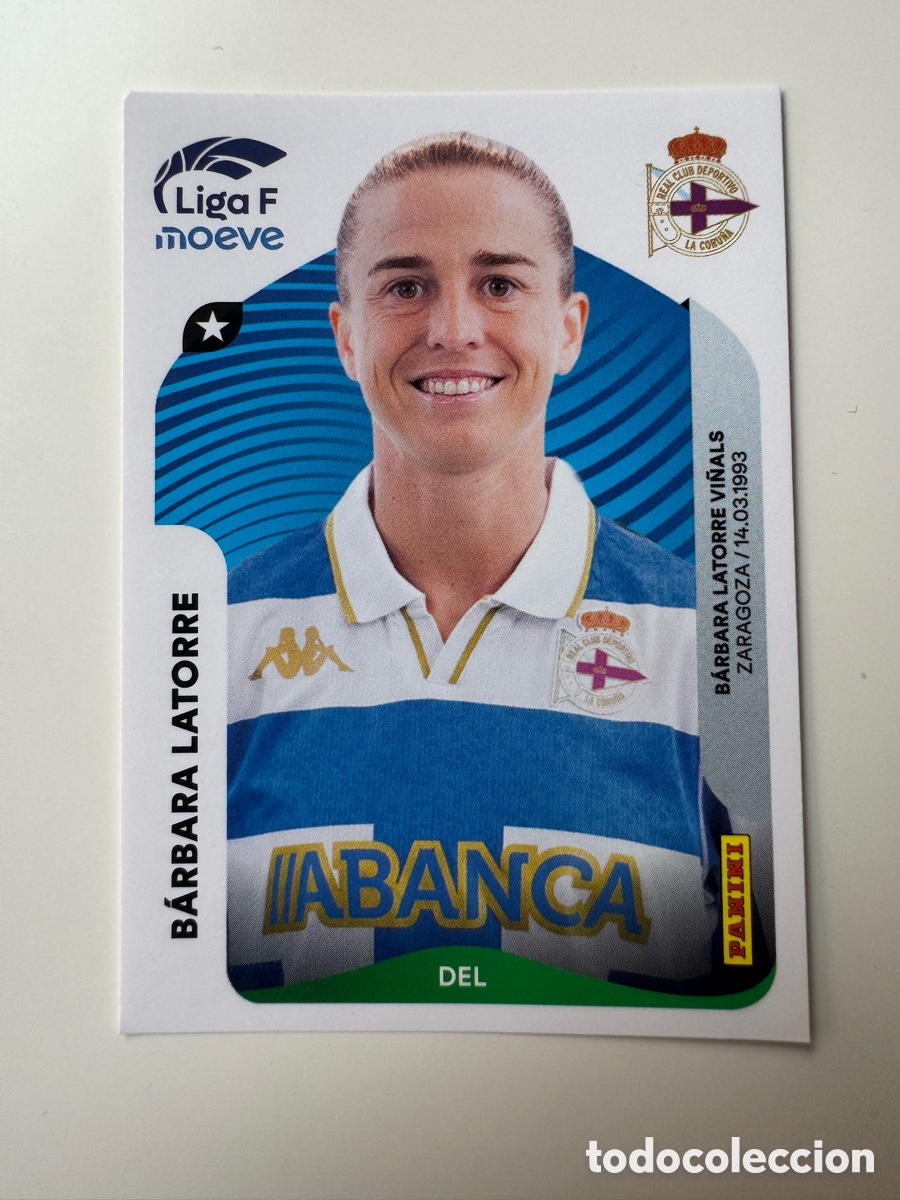 Cromos de F&uacute;tbol: PANINI LIGA F FEMENINA 2025-2026 25-26 &ndash; B&aacute;rbara Latorre Deportivo La Coru&ntilde;a N&ordm; 139