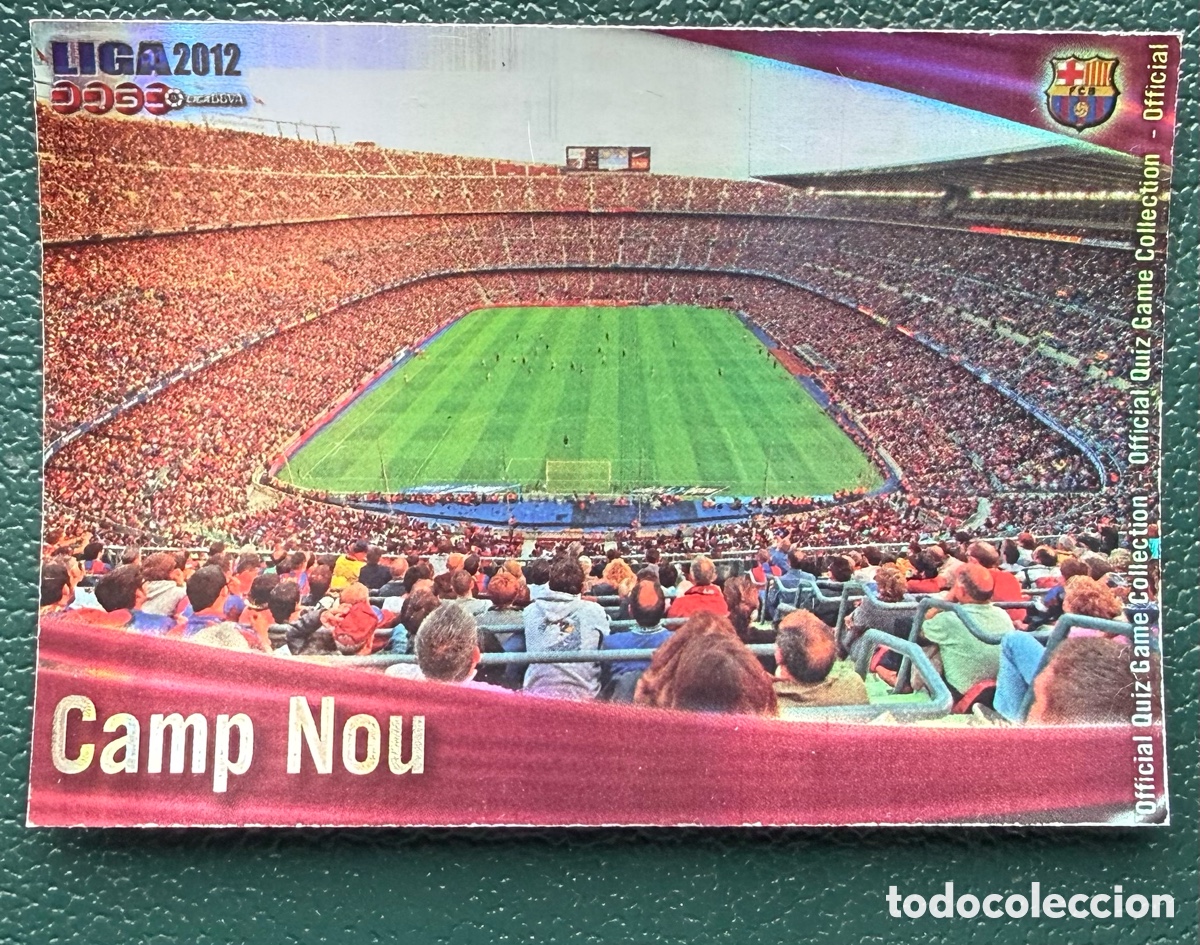 Cartes &agrave; collectionner de Football: 2 ESTADIO CAMP NOU BRILLO RAYAS FC BARCELONA FICHAS ALBUM MUNDICROMO 2011 2012 11 12