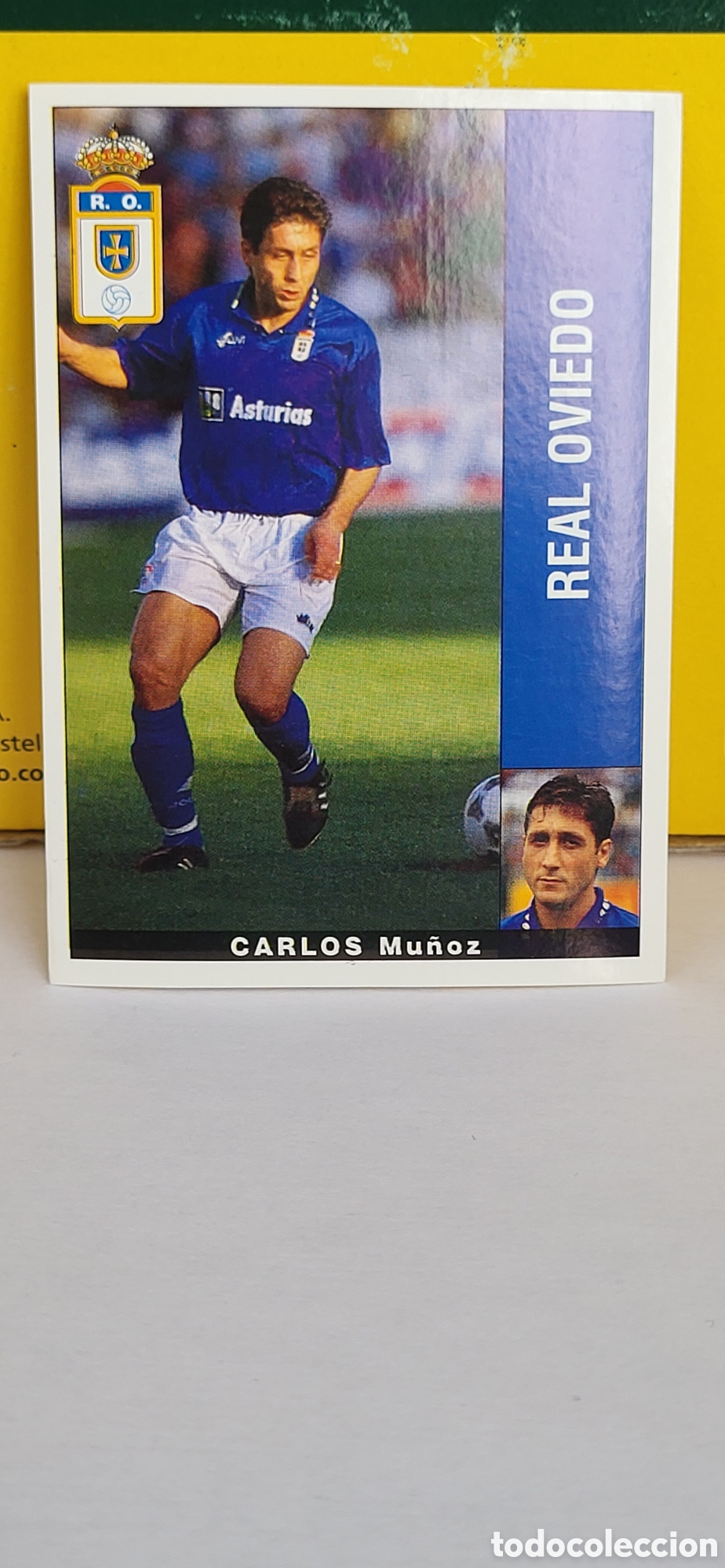 Figurine di Calcio: CARLOS MU&Ntilde;OZ REAL OVIEDO RAYO VALLECANO LIGA 95 96 DE FUTBOL PROFESIONAL PANINI