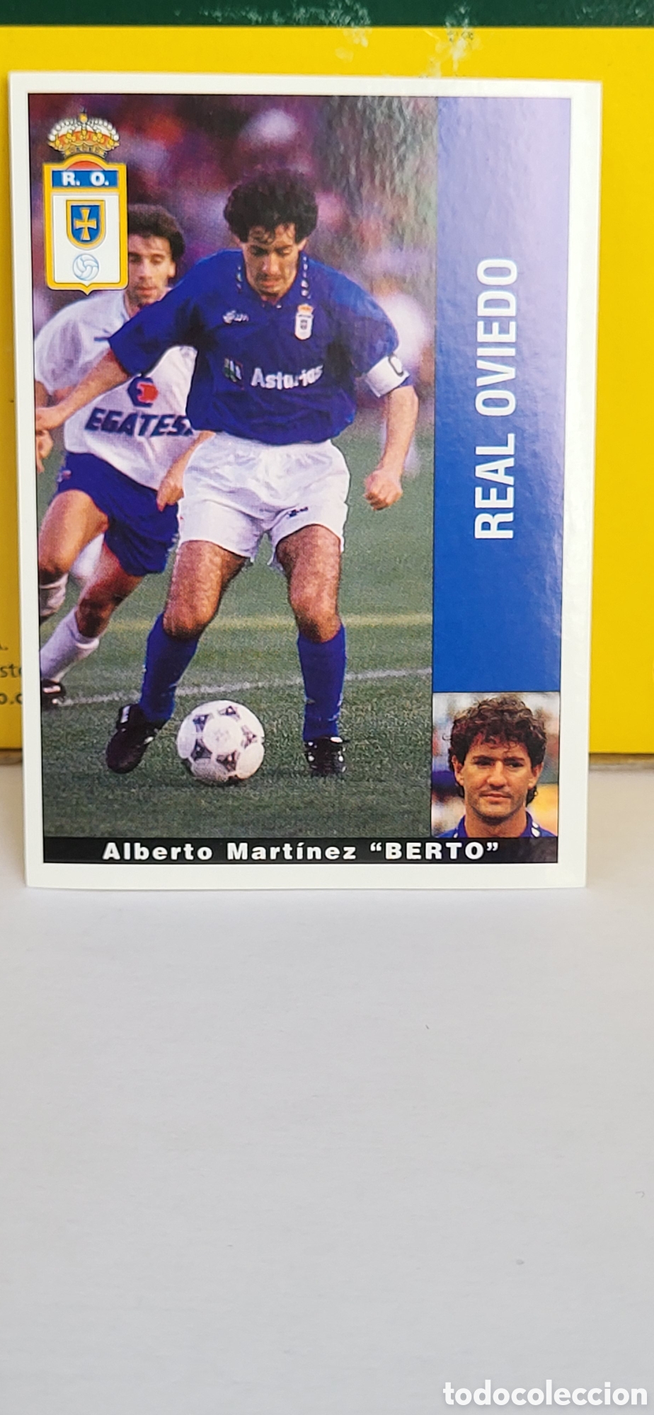 Fu&szlig;ball-Sticker: ALBERTO MARTINEZ BERTO REAL OVIEDO RAYO VALLECANO LIGA 95 96 DE FUTBOL PROFESIONAL PANINI