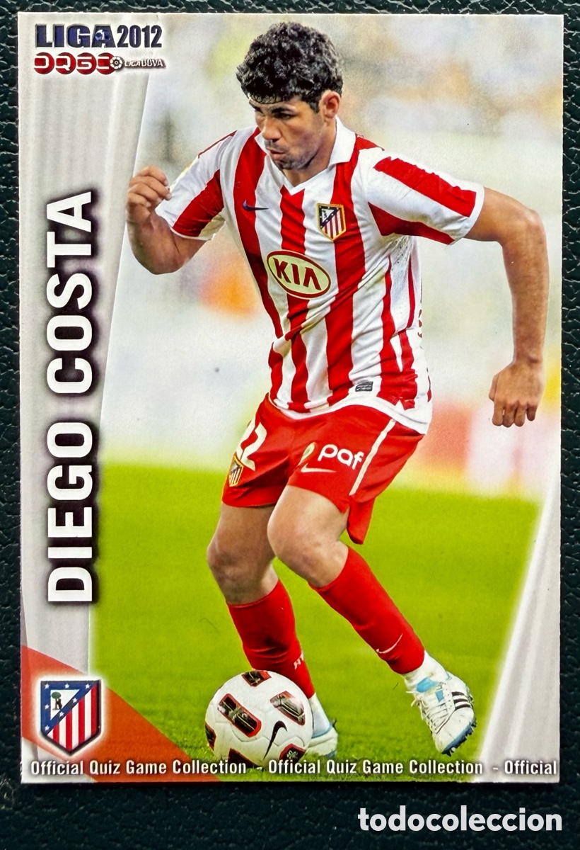 Fu&szlig;ball-Sticker: 181 DIEGO COSTA ATLETICO DE MADRID FICHAS ALBUM MUNDICROMO 2011 2012 11 12