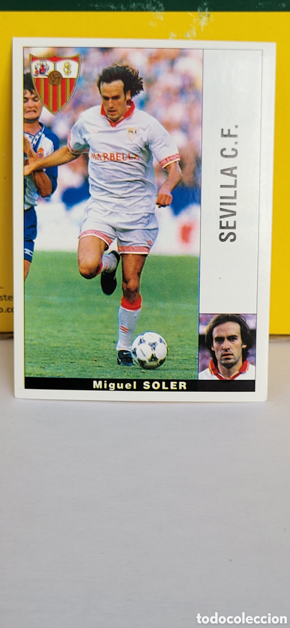 Cromos de F&uacute;tbol: MIGUEL SOLER SEVILLA LIGA 95 96 DE FUTBOL PROFESIONAL PANINI