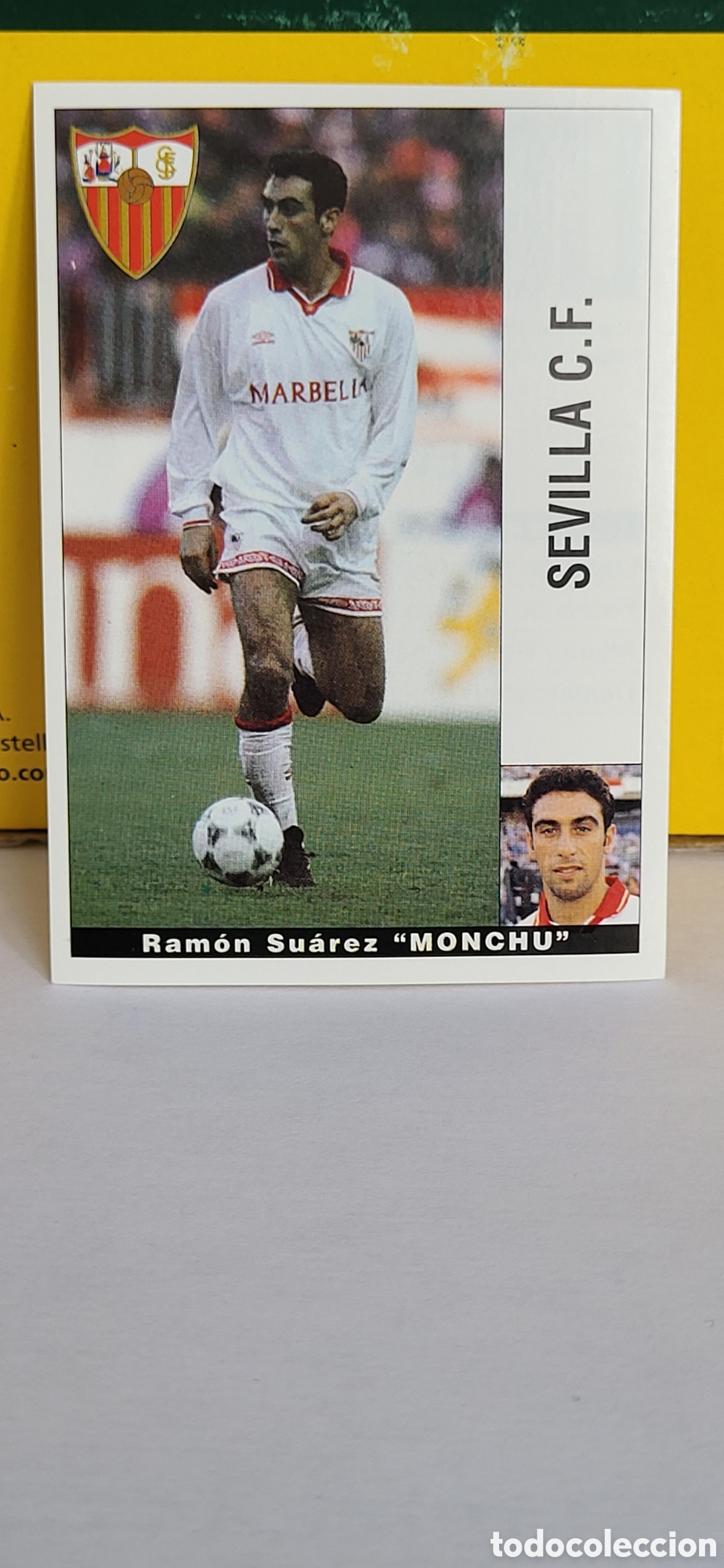 Cromos de F&uacute;tbol: RAMON SUAREZ MONCHU SEVILLA LIGA 95 96 DE FUTBOL PROFESIONAL PANINI