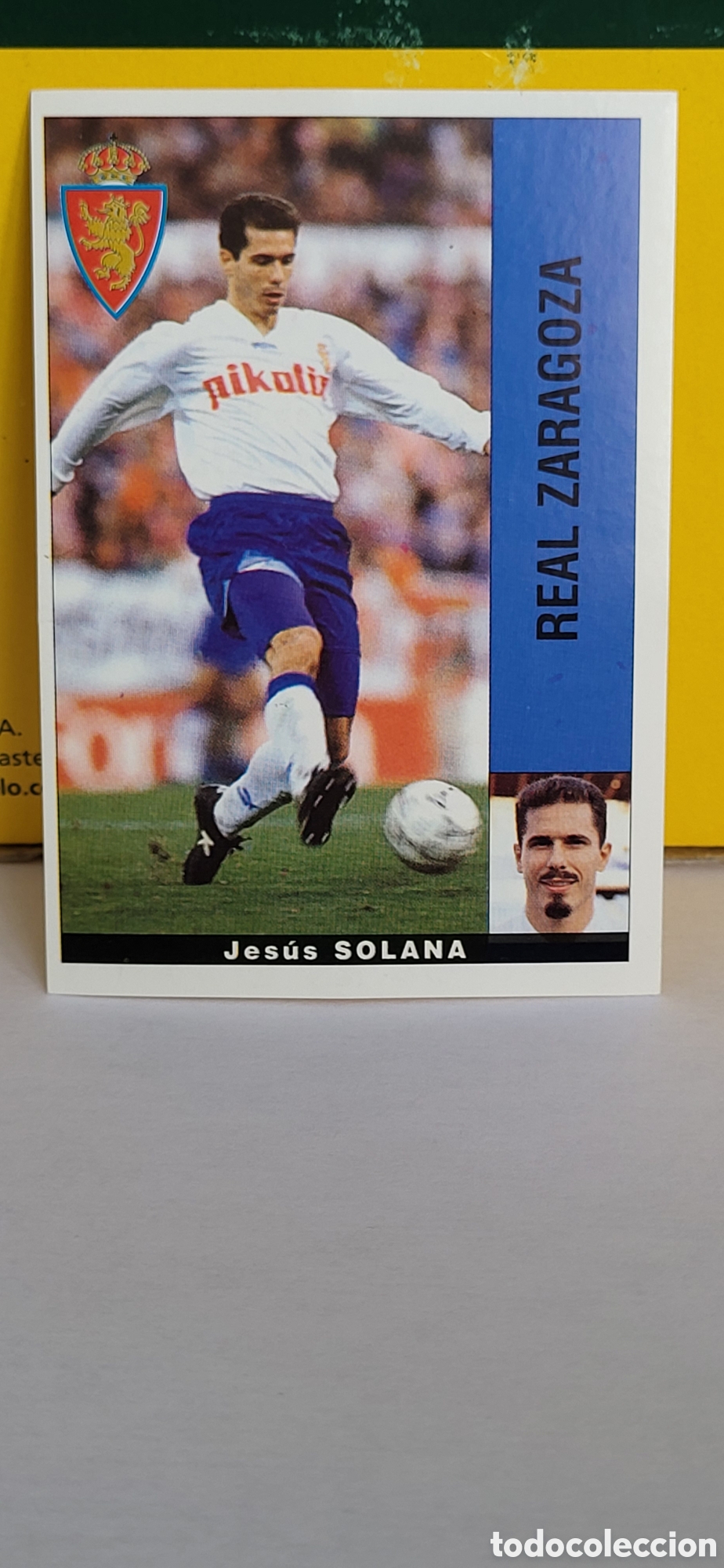 Fu&szlig;ball-Sticker: JESUS SOLANA REAL ZARAGOZA LIGA 95 96 DE FUTBOL PROFESIONAL PANINI