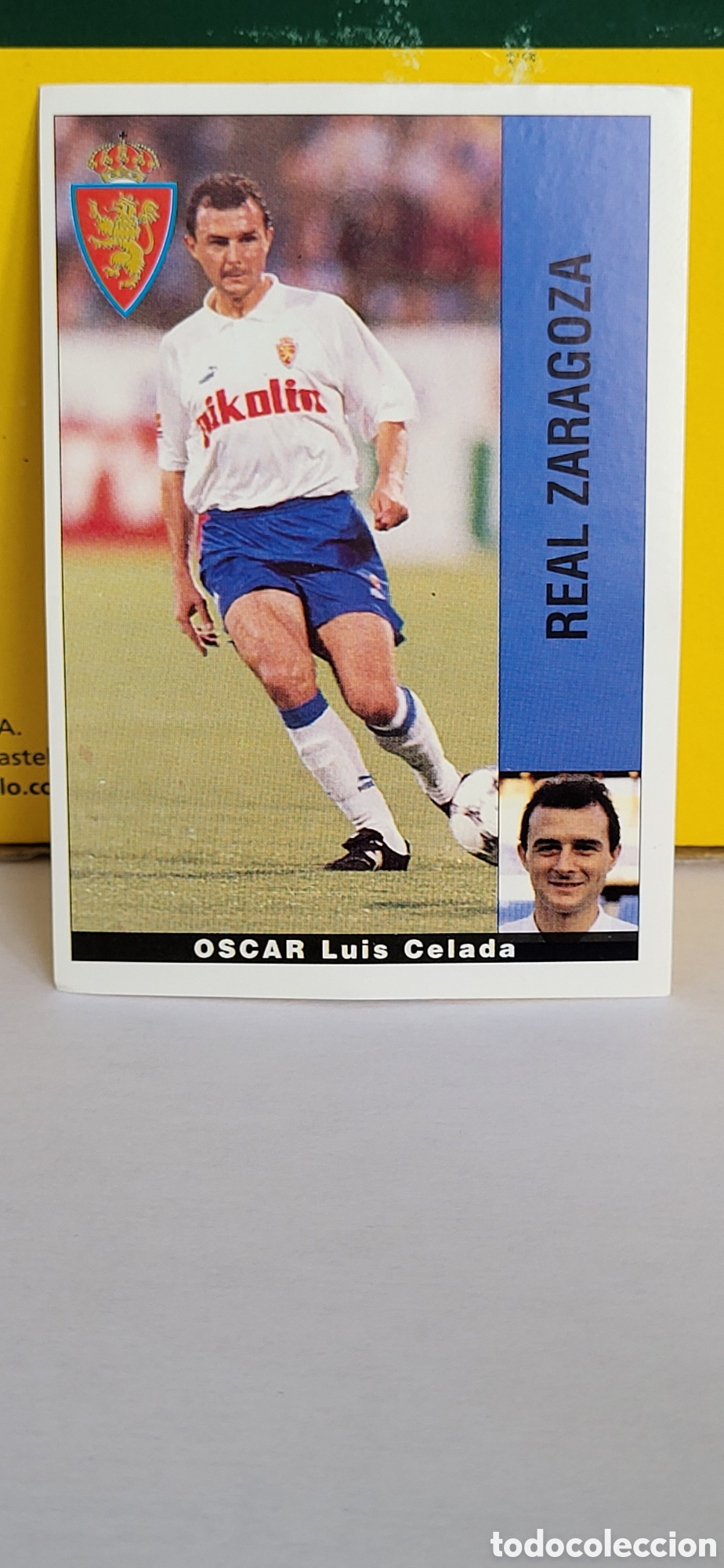 Fu&szlig;ball-Sticker: OSCAR LUIS CELADA REAL ZARAGOZA LIGA 95 96 DE FUTBOL PROFESIONAL PANINI