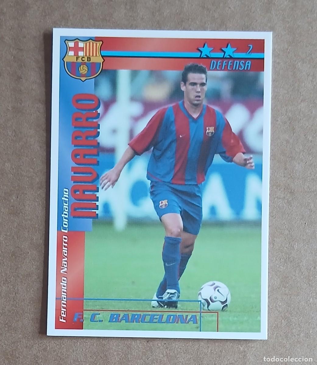 Figurine di Calcio: CROMO DE NAVARRO BARCELONA F&Uacute;TBOL MATCH TOTAL LIGA 2002-2003 MAGIC BOX INT. Nuevo.