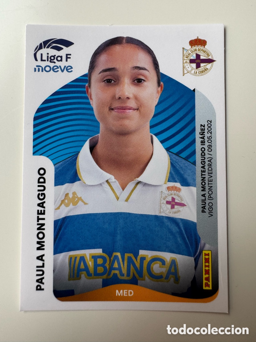 Cromos de F&uacute;tbol: PANINI LIGA F FEMENINA 2025-2026 25-26 &ndash; Paula Monteagudo Deportivo La Coru&ntilde;a N&ordm; 136