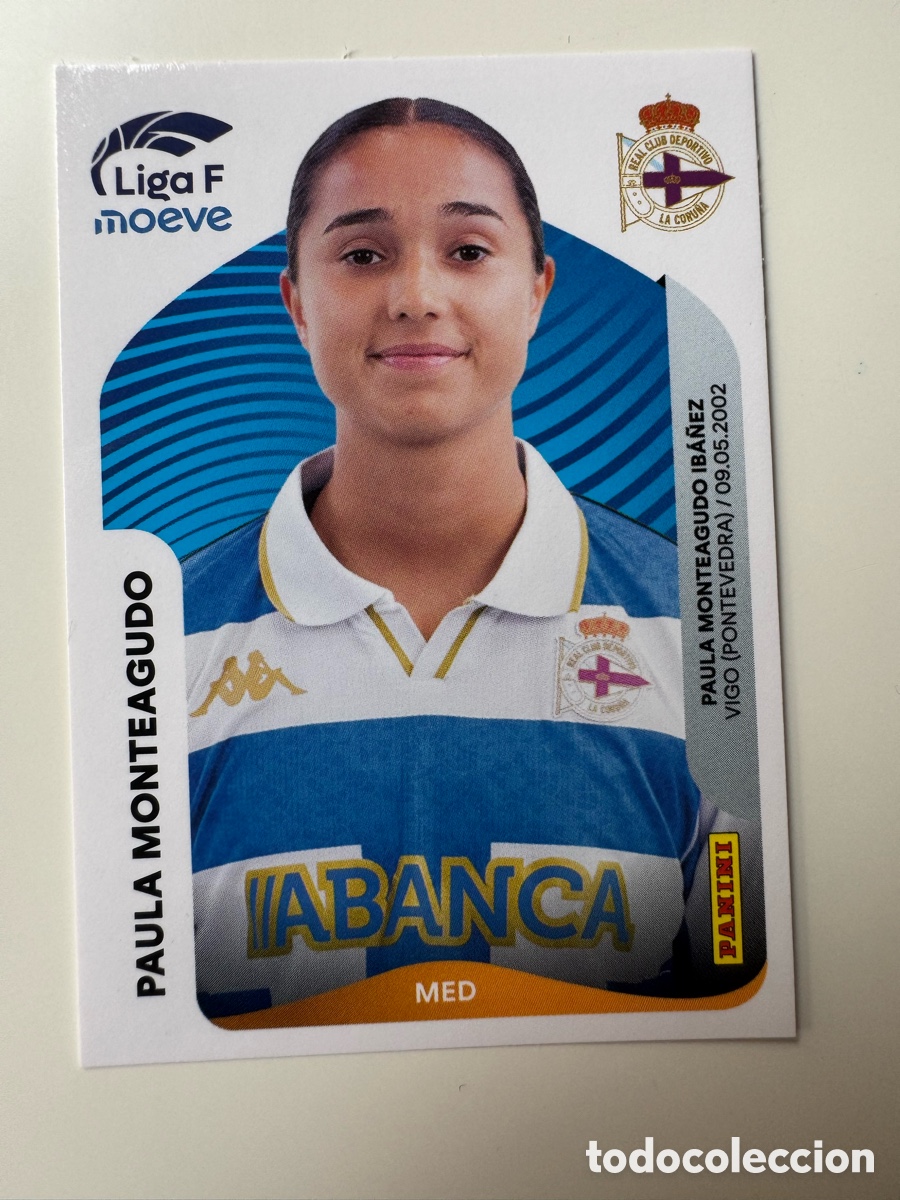 Cromos de F&uacute;tbol: PANINI LIGA F FEMENINA 2025-2026 25-26 &ndash; Paula Monteagudo Deportivo La Coru&ntilde;a N&ordm; 136