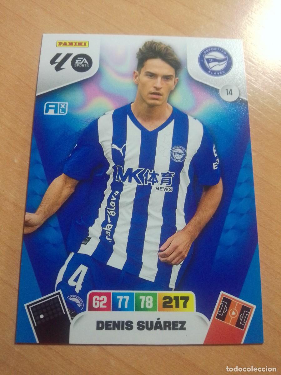 Cromos de F&uacute;tbol: 14 DENIS SU&Aacute;REZ DEL ALAV&Eacute;S 25 26 ADRENALYN XL 2025 2026