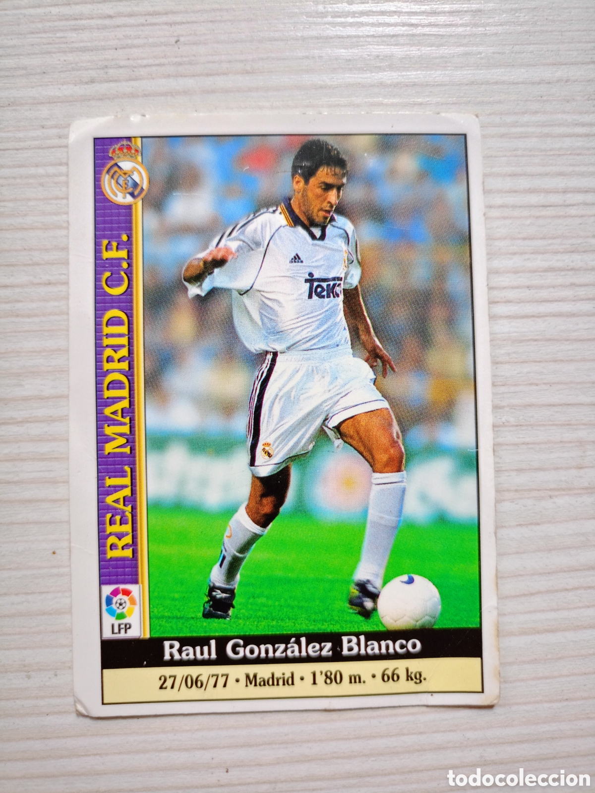Cromos de F&uacute;tbol: RAUL GONZALEZ BLANCO #35 REAL MADRID 1999/00 CROMO MC MUNDICROMO LA LIGA 99/00