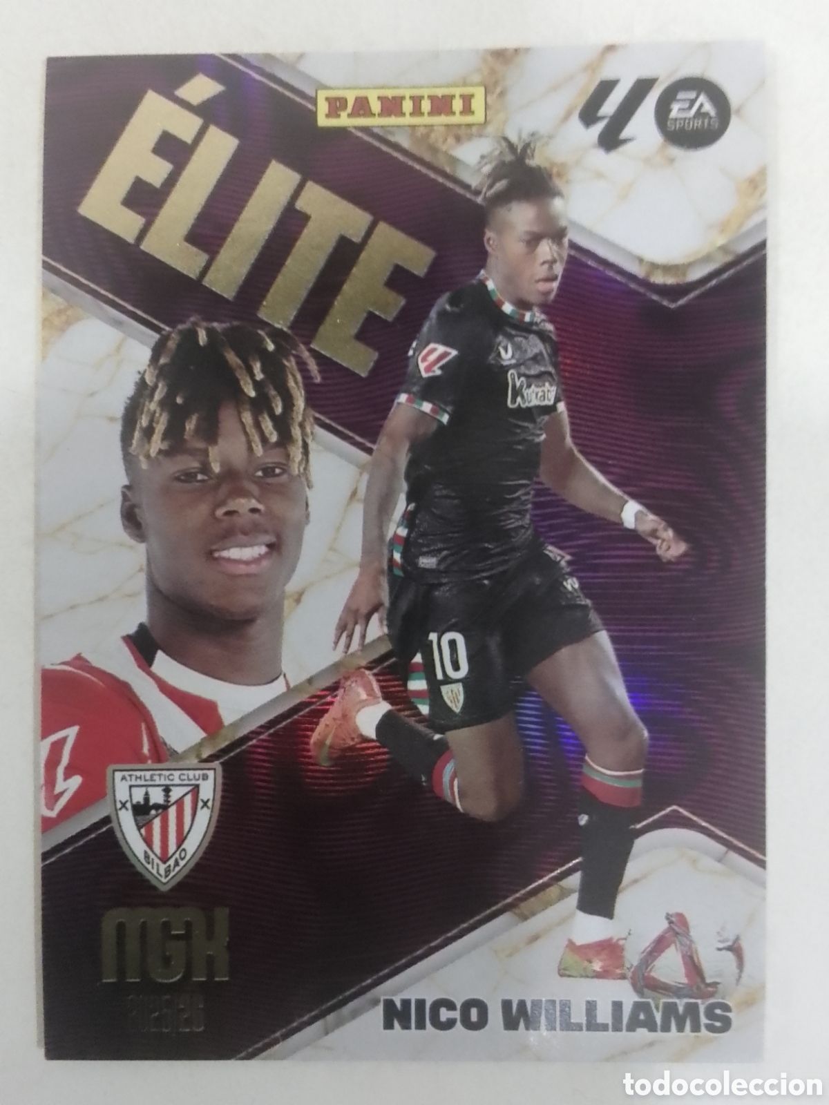 Cromos de F&uacute;tbol: Megacracks 2025/26 n&deg; 13 Nico Williams &bull; Athletic Club. &Eacute;LITE.