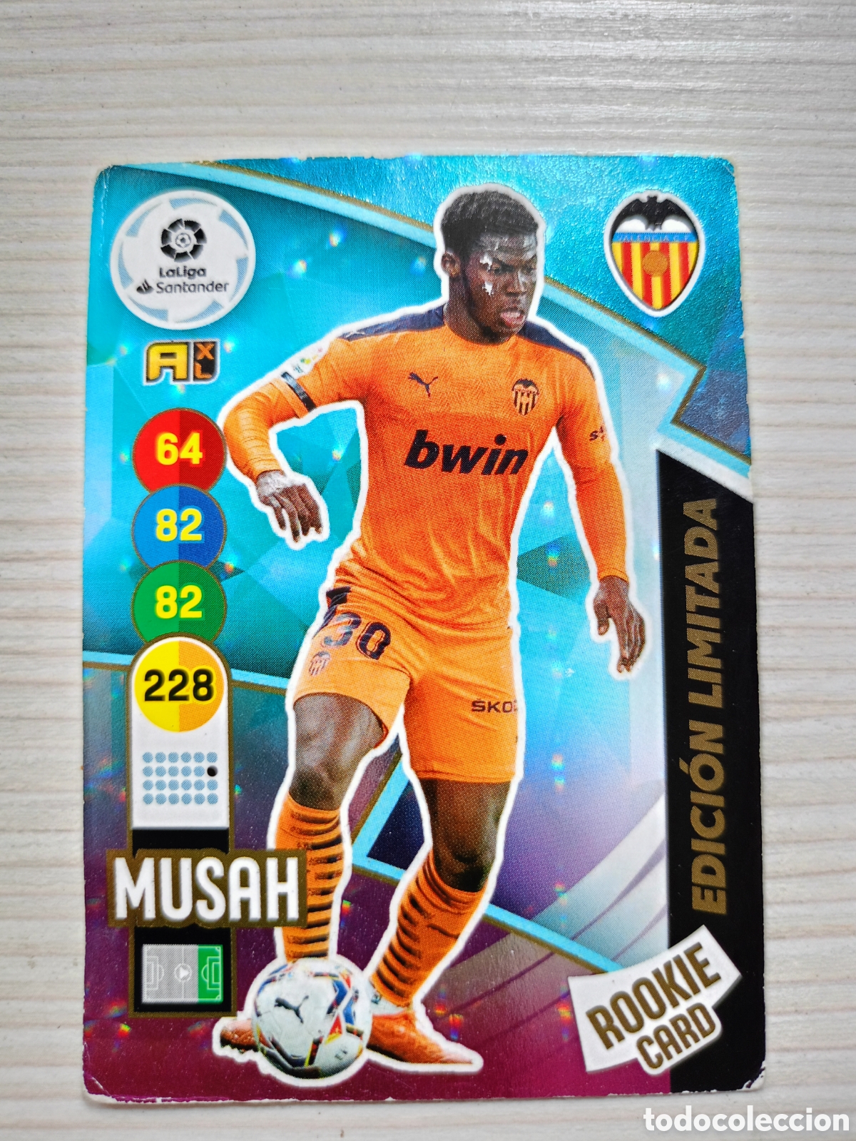 Cromos de F&uacute;tbol: EL MUSAH VALENCIA ROOKIE CARD EDICION LIMITADA 2020 2021 ADRENALYN XL LALIGA 20 21 PANINI