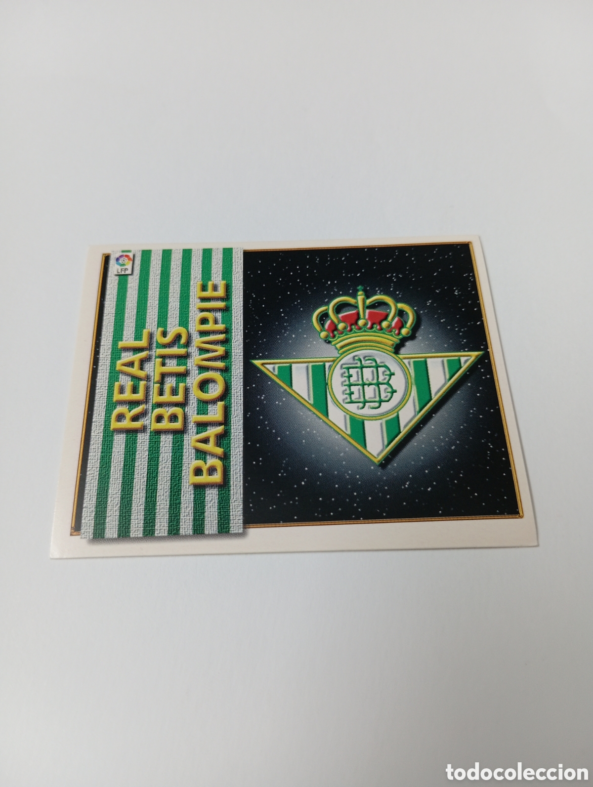 Cromos de F&uacute;tbol: ESCUDO Betis Liga Este 1998 1999 NUEVO SIN PEGAR 98 99