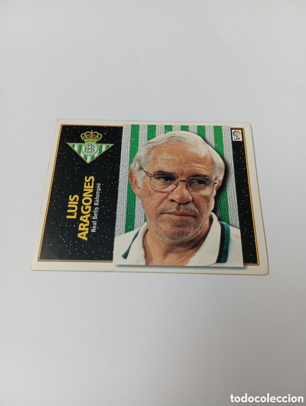Cromos de F&uacute;tbol: ENTRENADOR LUIS ARAGON&Eacute;S BAJA Betis Liga Este 1998 1999 NUEVO SIN PEGAR 98 99