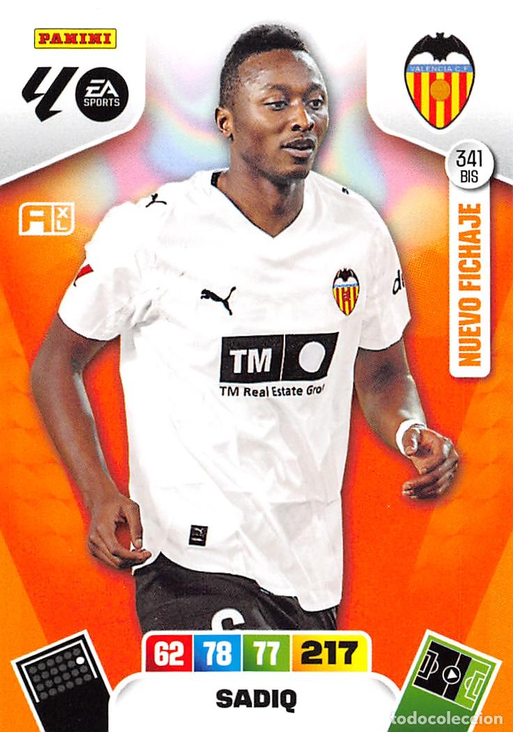 Cromos de F&uacute;tbol: PANINI ADRENALYN 25/26 2025/2026 #341 BIS SADIQ (VALENCIA C.F.)