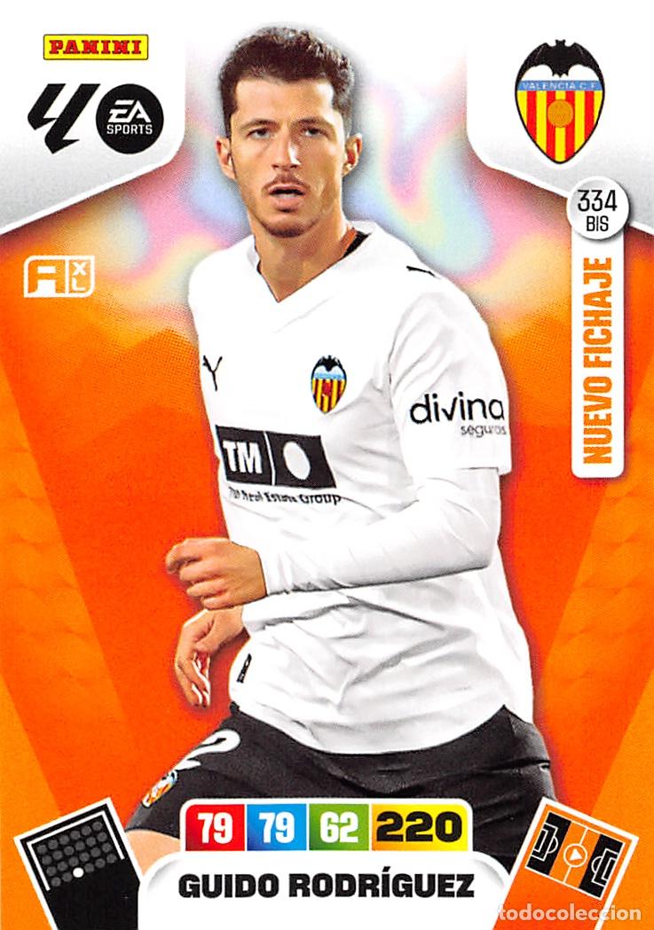 Cromos de F&uacute;tbol: PANINI ADRENALYN 25/26 2025/2026 #334 BIS GUIDO RODRIGUEZ (VALENCIA C.F.)