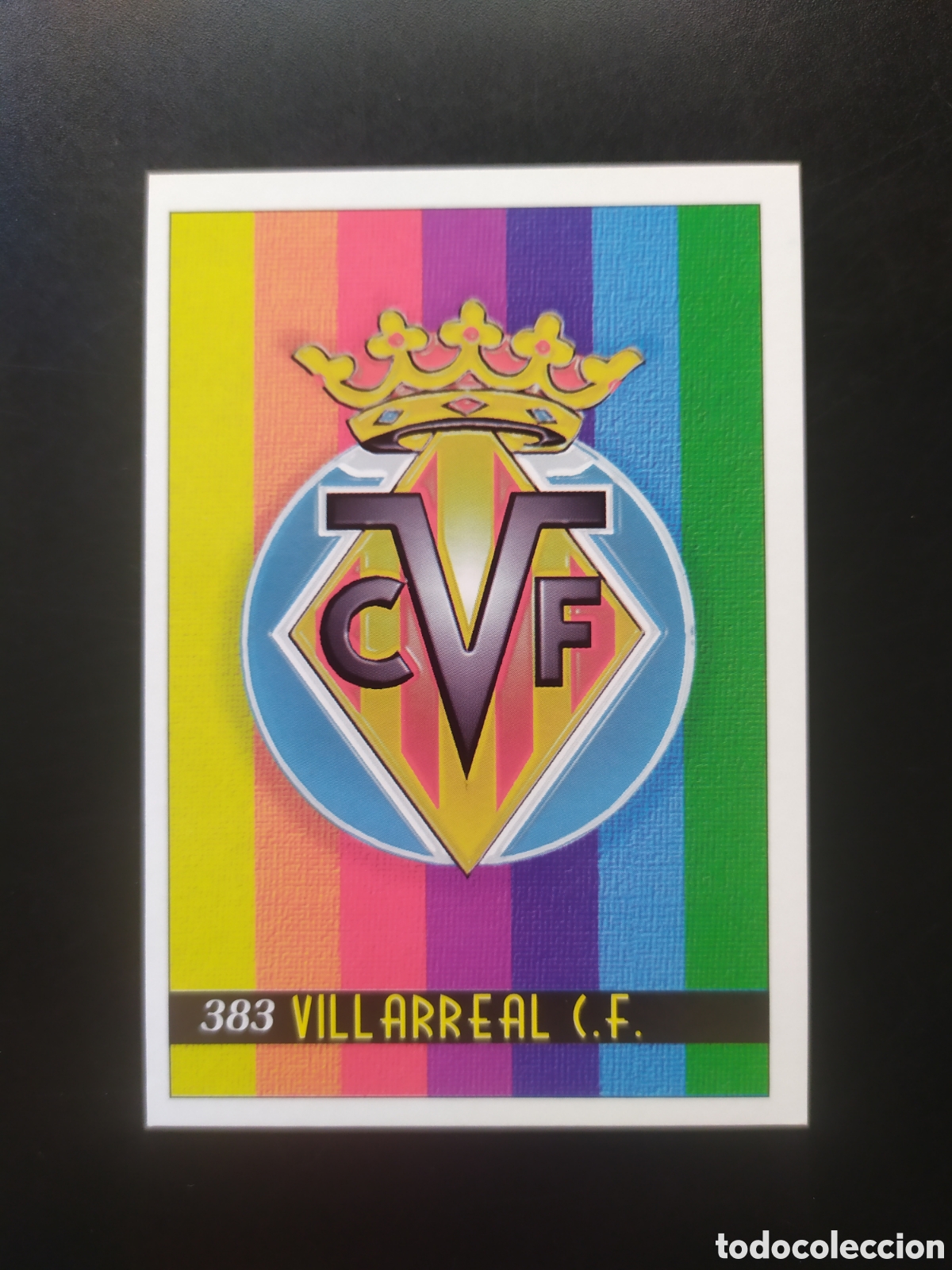 Cromos de F&uacute;tbol: Mundicromo fichas Liga 1999 2000 99 00 escudo n&deg; 383 Villarreal