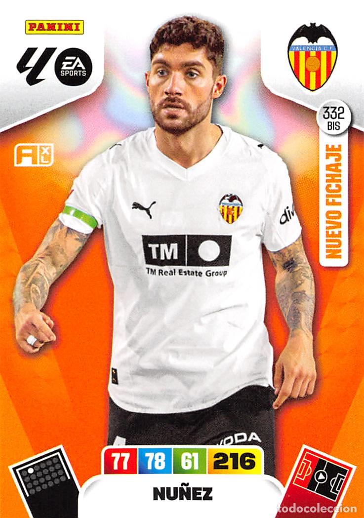 Cromos de F&uacute;tbol: PANINI ADRENALYN 25/26 2025/2026 #332 BIS NU&Ntilde;EZ (VALENCIA C.F.)