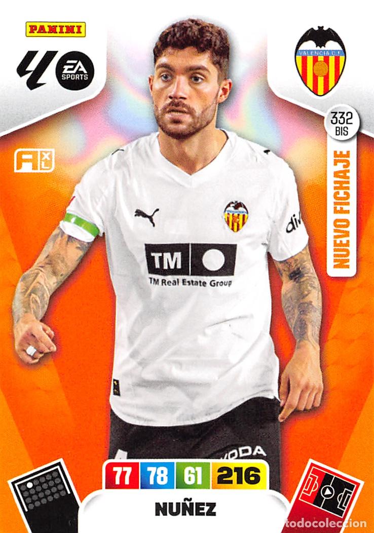 Cromos de F&uacute;tbol: PANINI ADRENALYN 25/26 2025/2026 #332 BIS NU&Ntilde;EZ (VALENCIA C.F.)