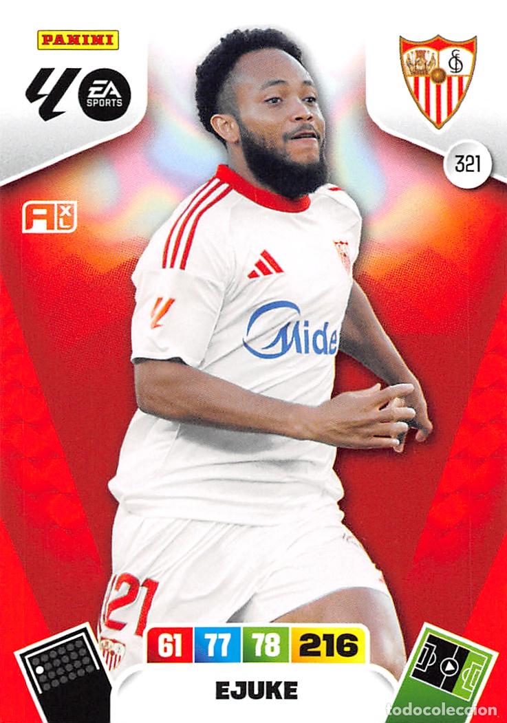 Cromos de F&uacute;tbol: PANINI ADRENALYN 25/26 2025/2026 #321 EJUKE (SEVILLA F.C.)