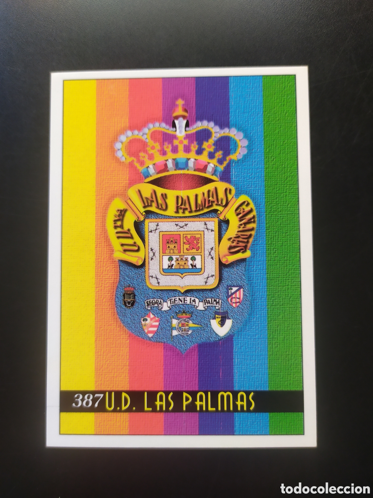 Cromos de F&uacute;tbol: Mundicromo fichas Liga 1999 2000 99 00 escudo n&deg; 387 Las Palmas